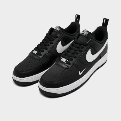 Men's Nike Air Force 1 '07 LV8 Casual Shoes - Black/White/Black