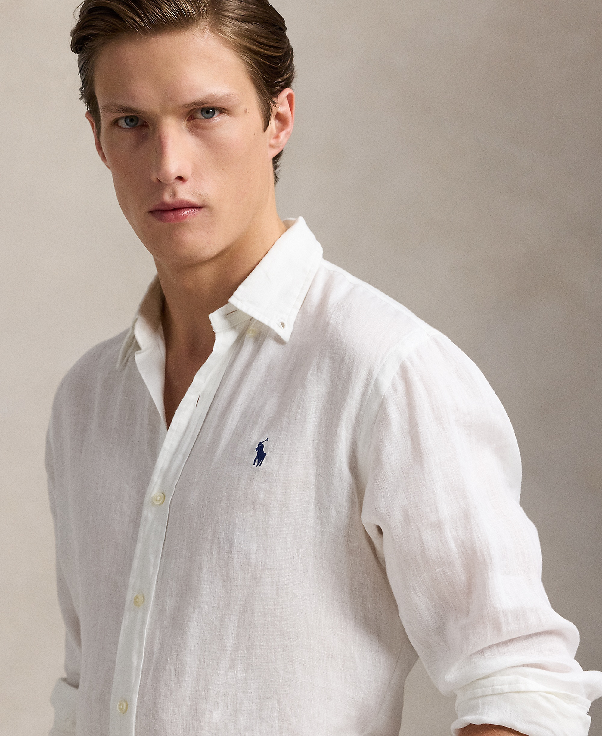 Polo Ralph Lauren Men's Classic-Fit Linen Shirt - Ceramic White