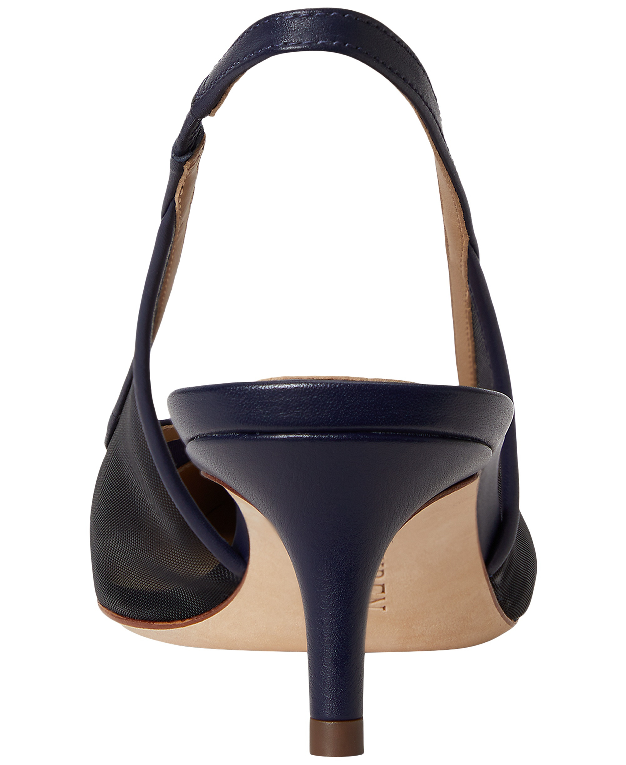 Lauren Ralph Lauren Women's Lolah Mesh and Nappa Slingback Pumps - Refined Navy