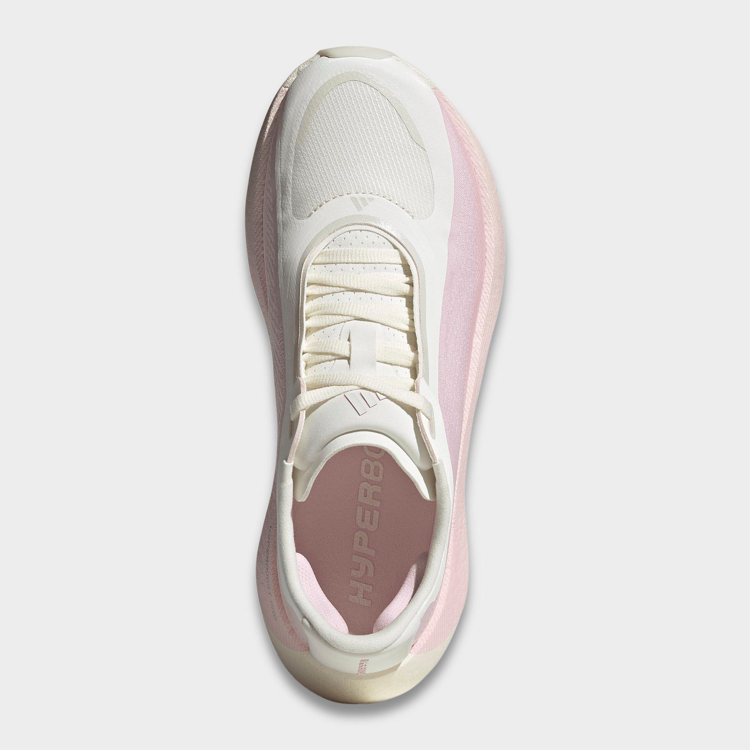 Women's adidas Hyperboost Edge Running Shoes - Part 1 - Off White/Clear Pink/Clear Pink - Top view
