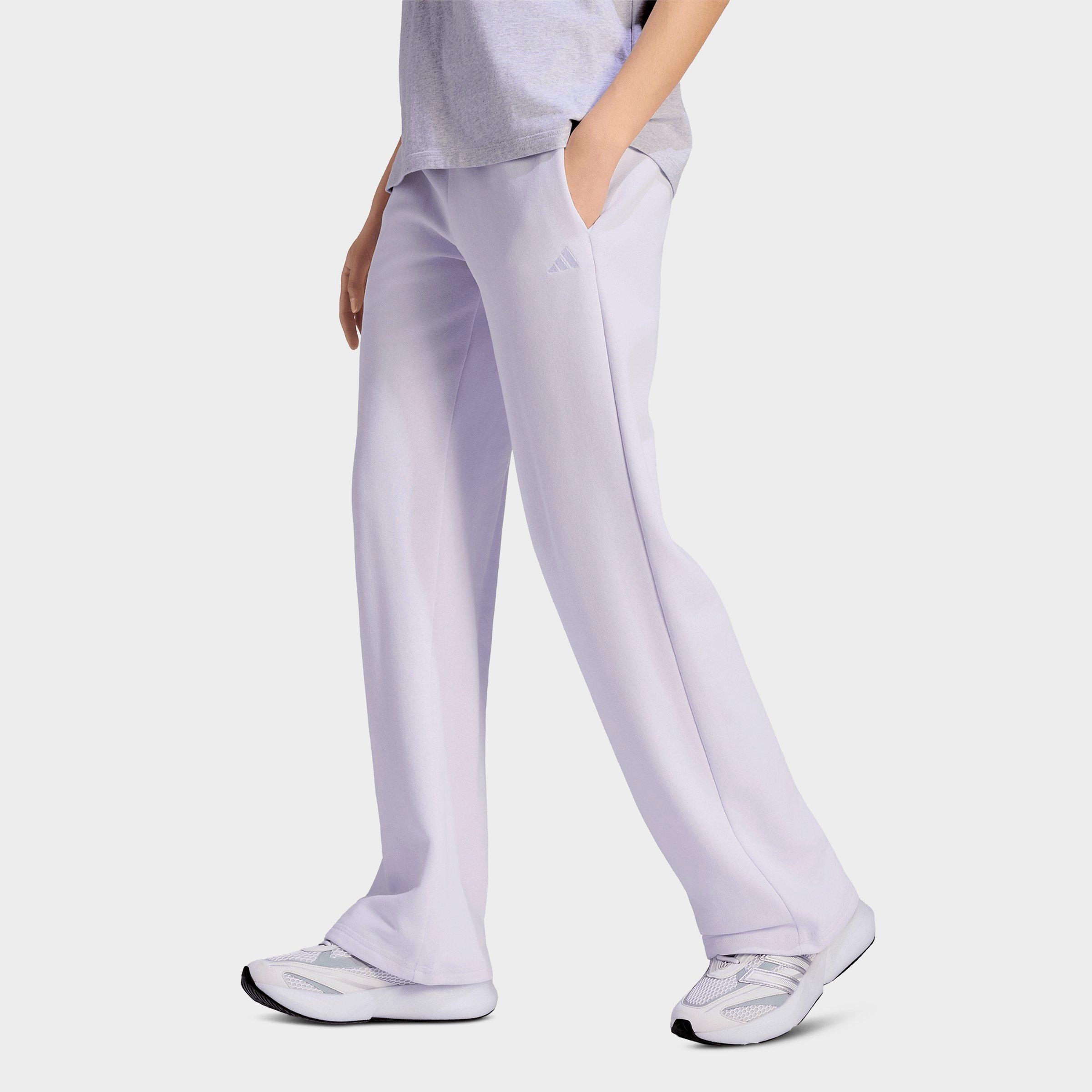 Women's adidas Sportswear Essentials Small Logo Feel Cozy Open-Hem Pants - Frozen Purple/White