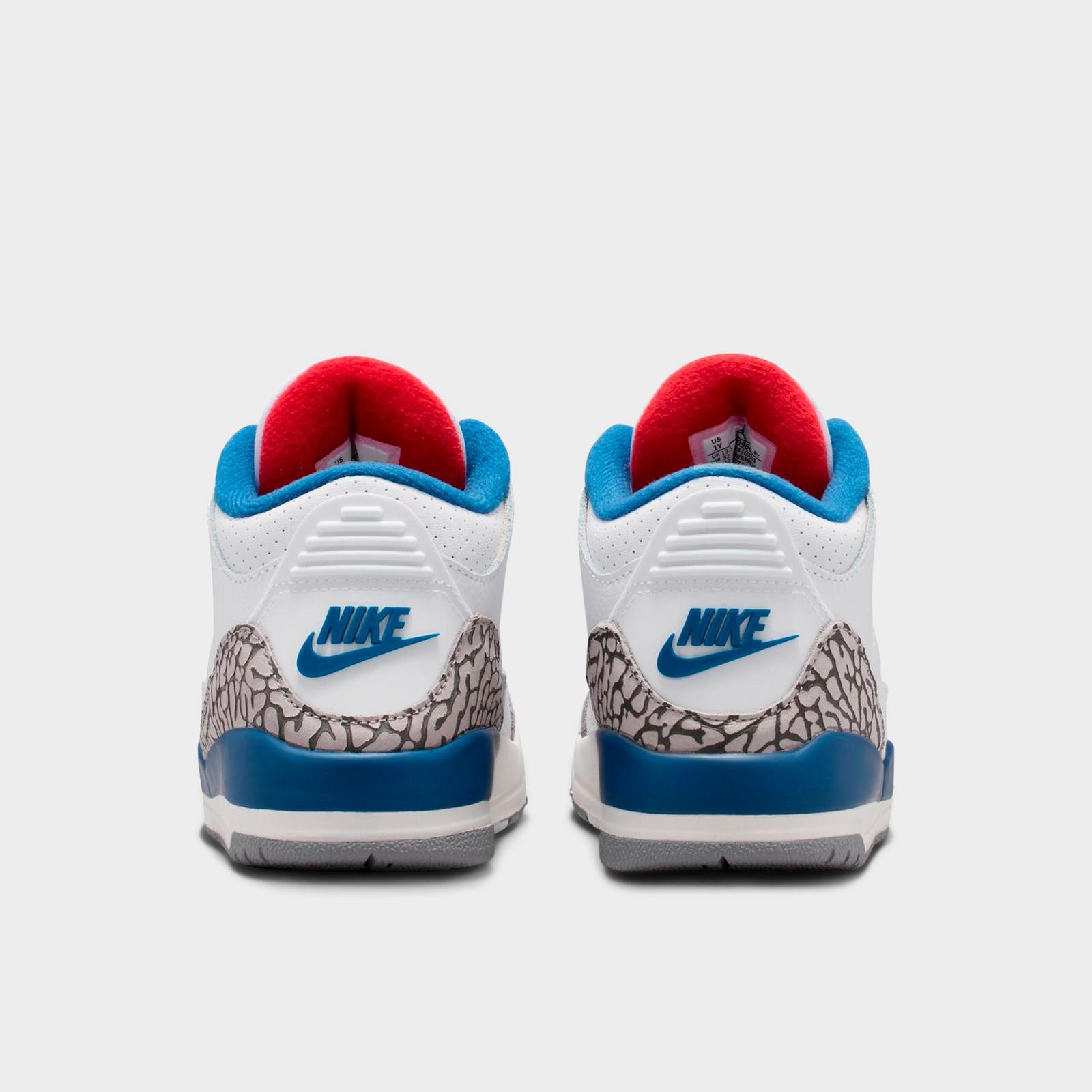 Little Kids' Air Jordan Retro 3 Basketball Shoes - Sail/Black/University Red/Pale Ivory/Palomino - view 4