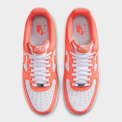 Men's Nithtke Air Force 1 '07 Casual Shoes - Part 1 - White/White/Orange Frost - Top view