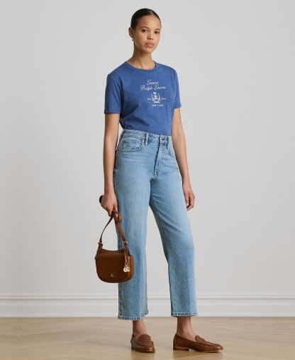 Lauren Ralph Lauren Women's Crewneck Short-Sleeve T-Shirt - Inky Blue