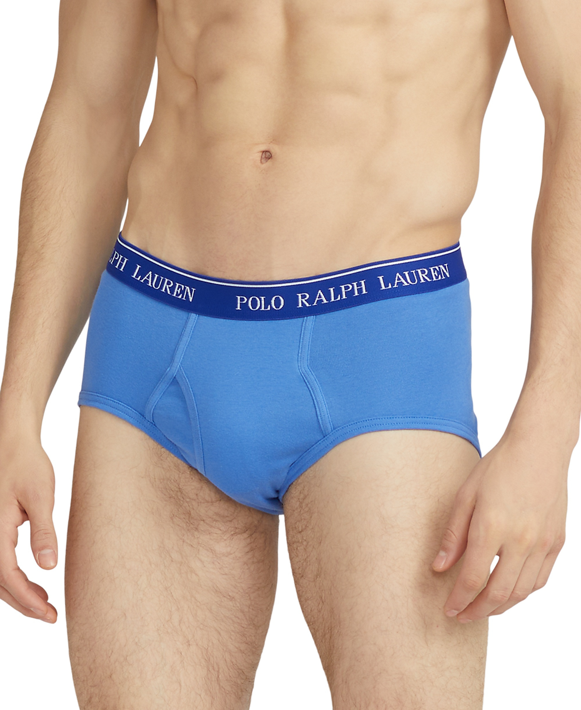 Polo Ralph Lauren Men's 4-Pack Classic-Fit Mid-Rise Briefs - Aerial Blue / Rugby Royal / Cruise Navy