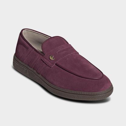 Women's adidas Originals Handball Spezial Loafer Casual Shoes - Part 2 - Maroon/Maroon/Gum - Both shoes facing left