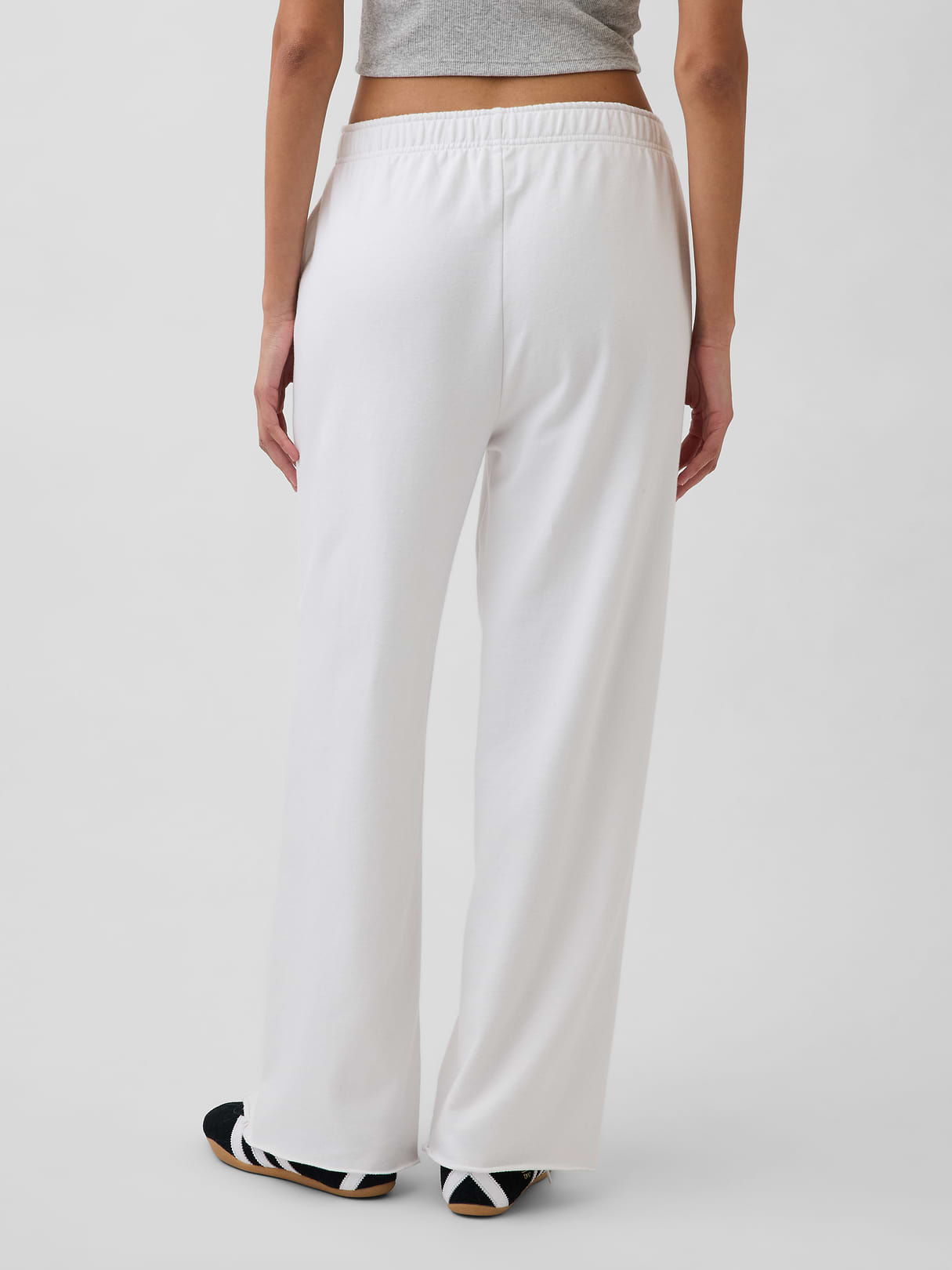 Mid Rise VintageSoft Terry Loose Sweatpants - Fresh white