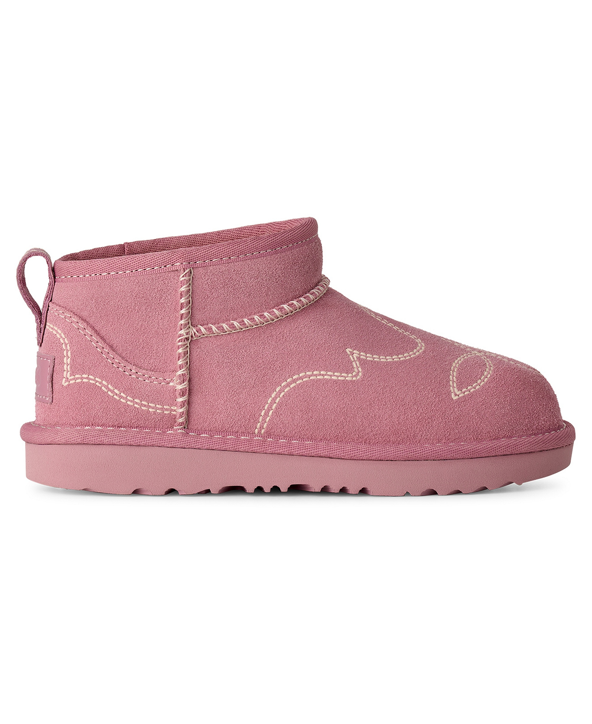 UGG® Kids Classic Ultra Mini Western Round Toe Booties - Dusty Orchid
