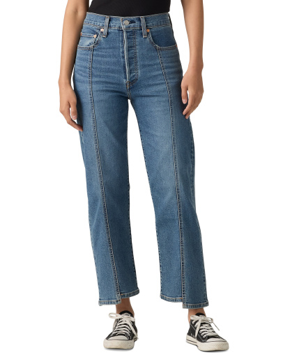 Levi's Women's Ribcage Seamed High-Rise Straight Ankle Jeans - As It Seams