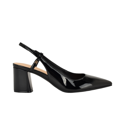 Tommy Hilfiger Women's Jezibee Block Heel Slingback Pumps - Black Patent