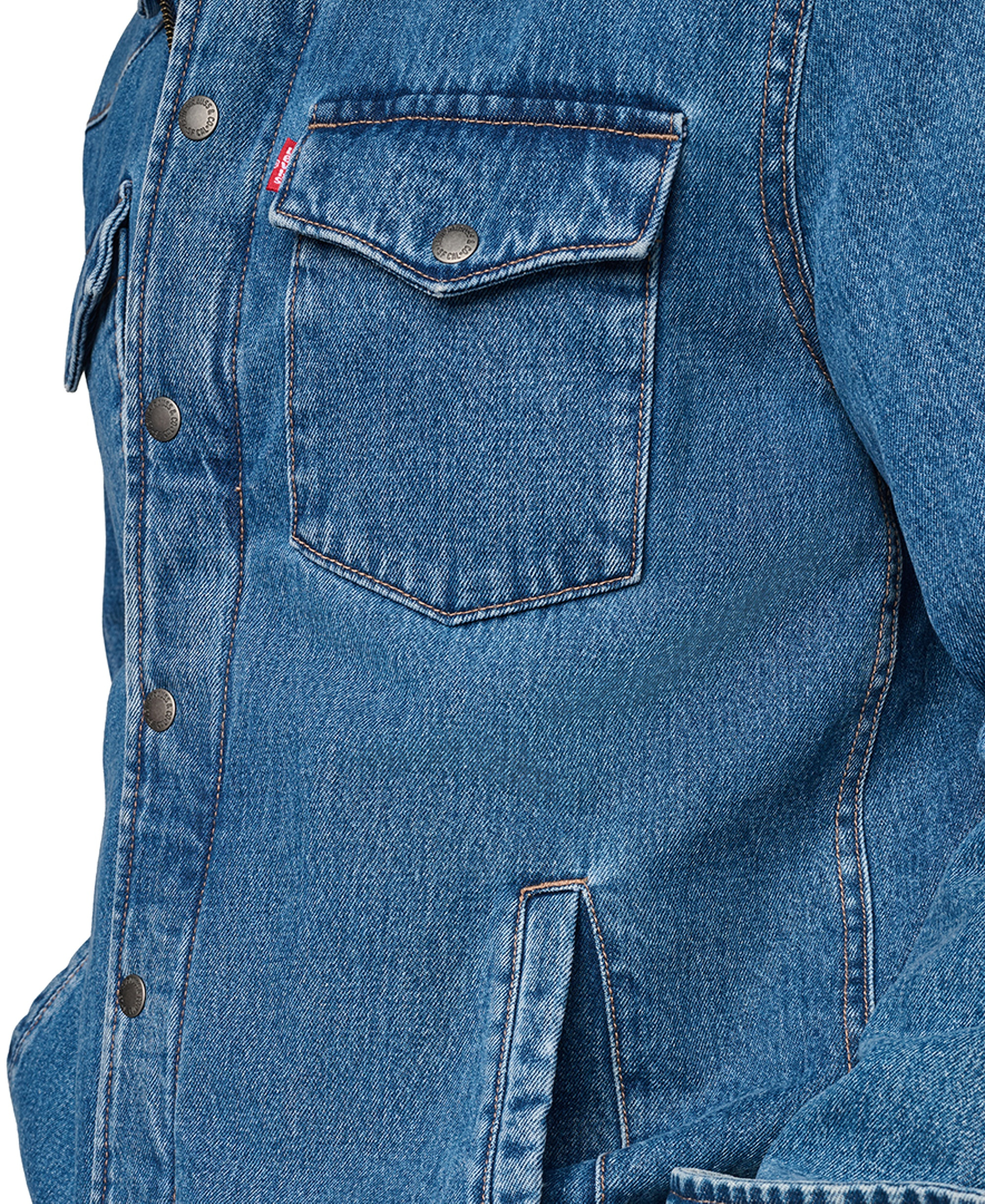 Levi's Men's Denim Filled Shacket - Medium Wash Denim