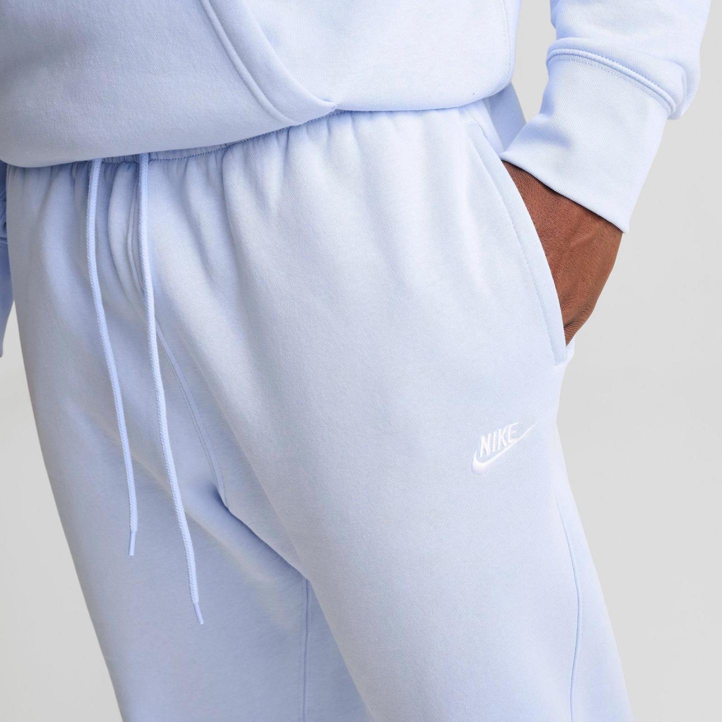 Men's Nike Club Fleece Premium Jogger Pants - Hydrogen Blue/Hydrogen Blue/White