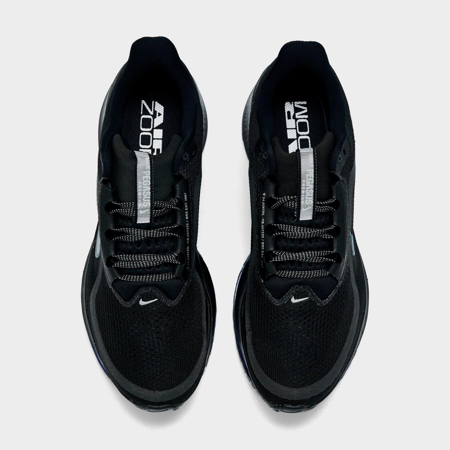 Men's Nike Pegasus Premium Running Shoes - Black/Metallic Silver/Black
