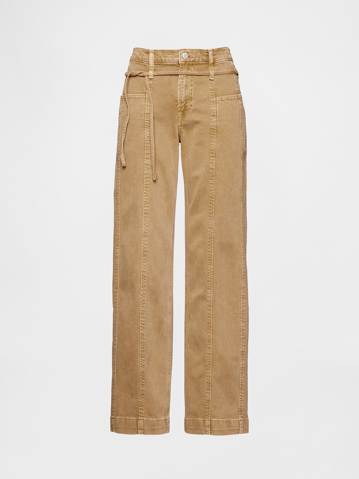 Low Rise Drawcord '90s Loose Jeans - Mojave tan