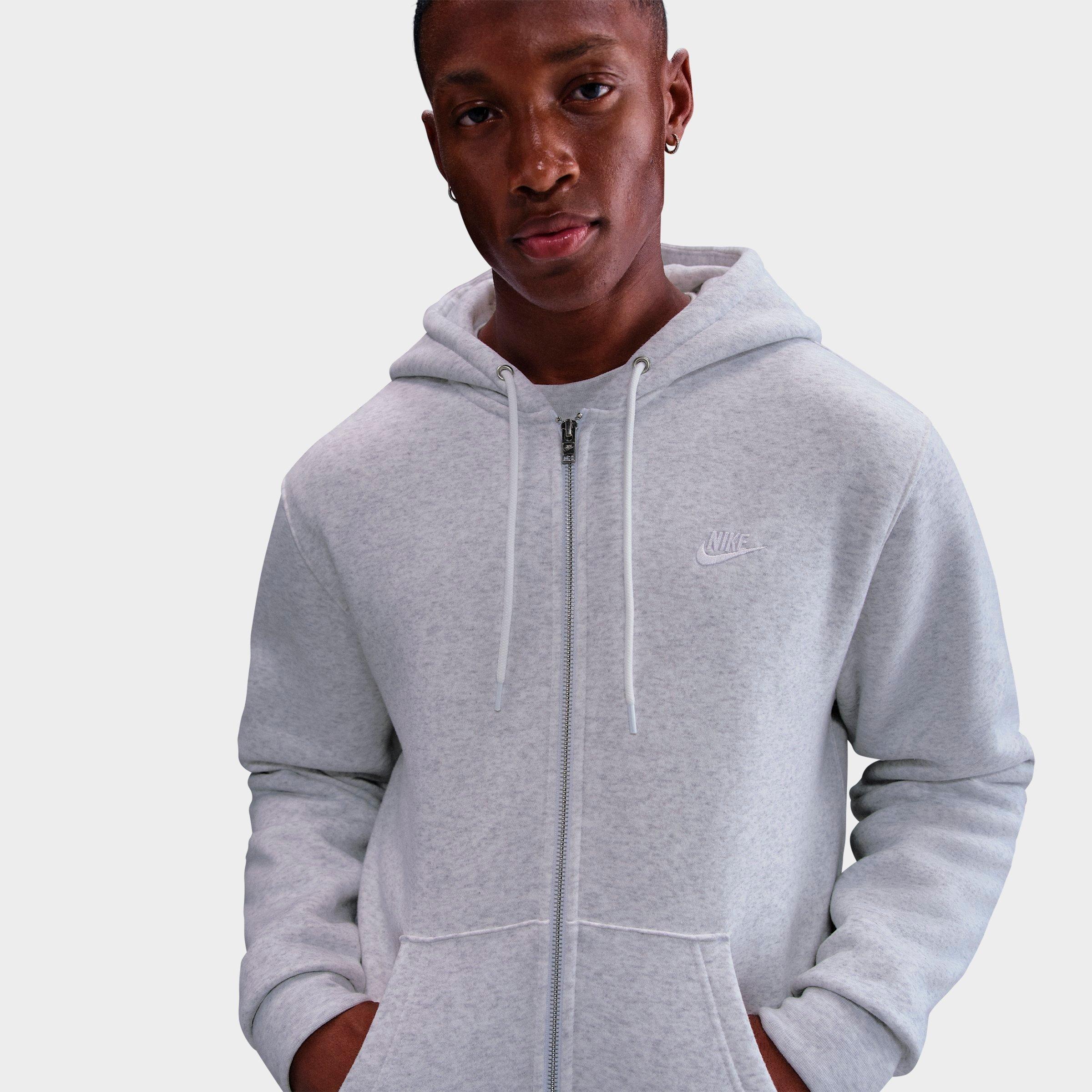 Men's Nithtke Club Fleece Embroidered Premium Full-Zip Hoodie - Part 1 - Birch Heather/White/White