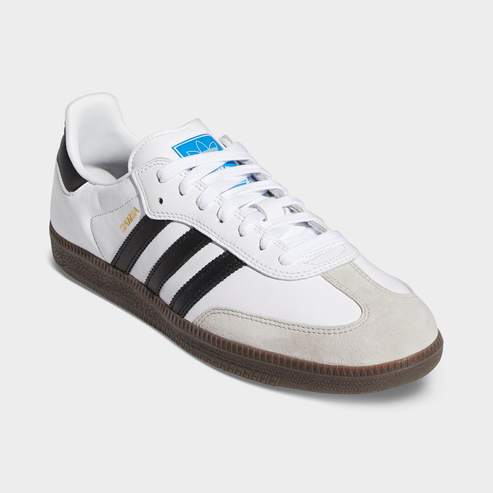 Men's adidas Originals Samba ADV Skateboarding Shoes - White/Black/Gum - view 2