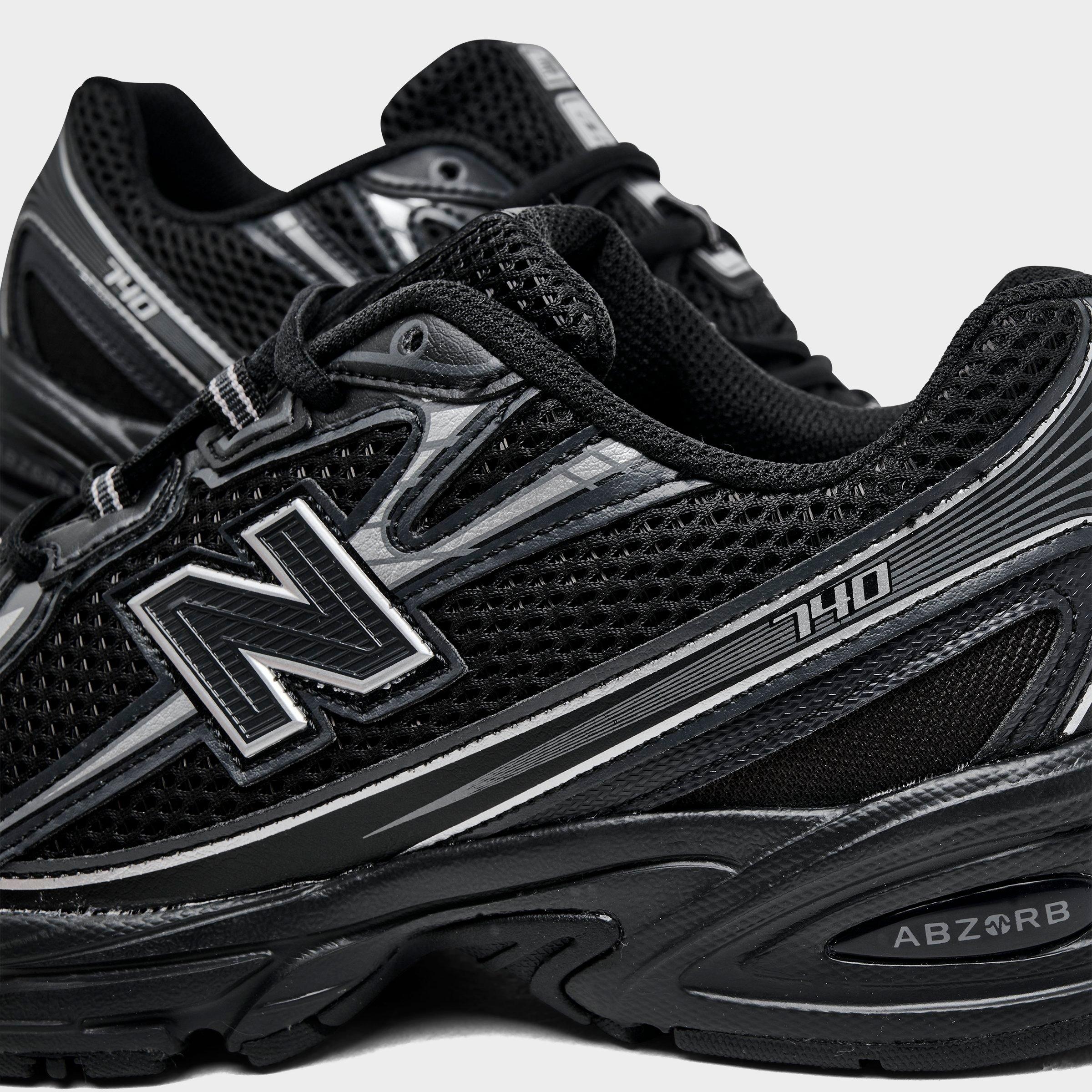 Big Kids' New Balance 740 Casual Shoes - Black/Silver Metallic - view 3