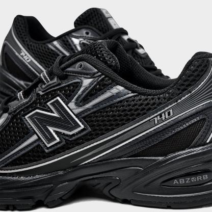 Big Kids' New Balance 740 Casual Shoes - Black/Silver Metallic - view 3