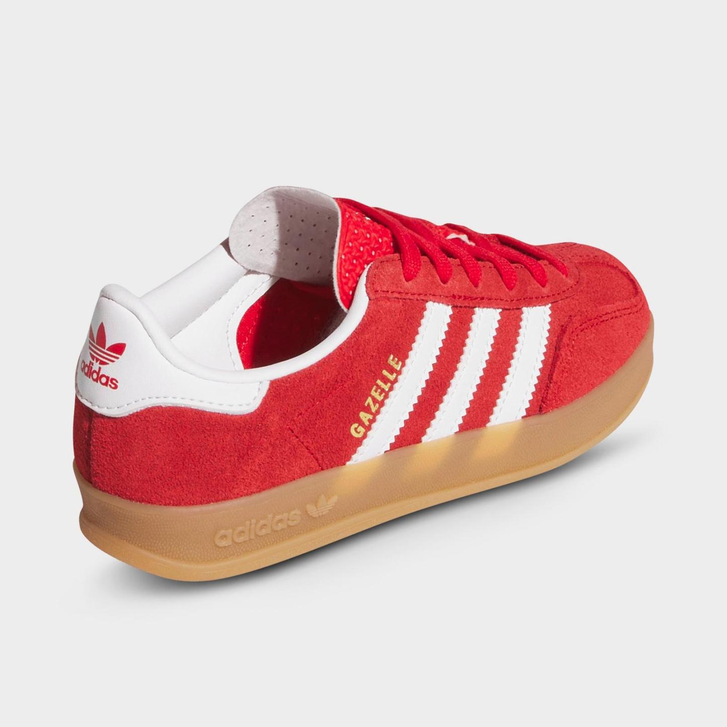 Little Kids' adidas Originals Gazelle Indoor Casual Shoes - Better Scarlet/Cloud White/Gum - view 4