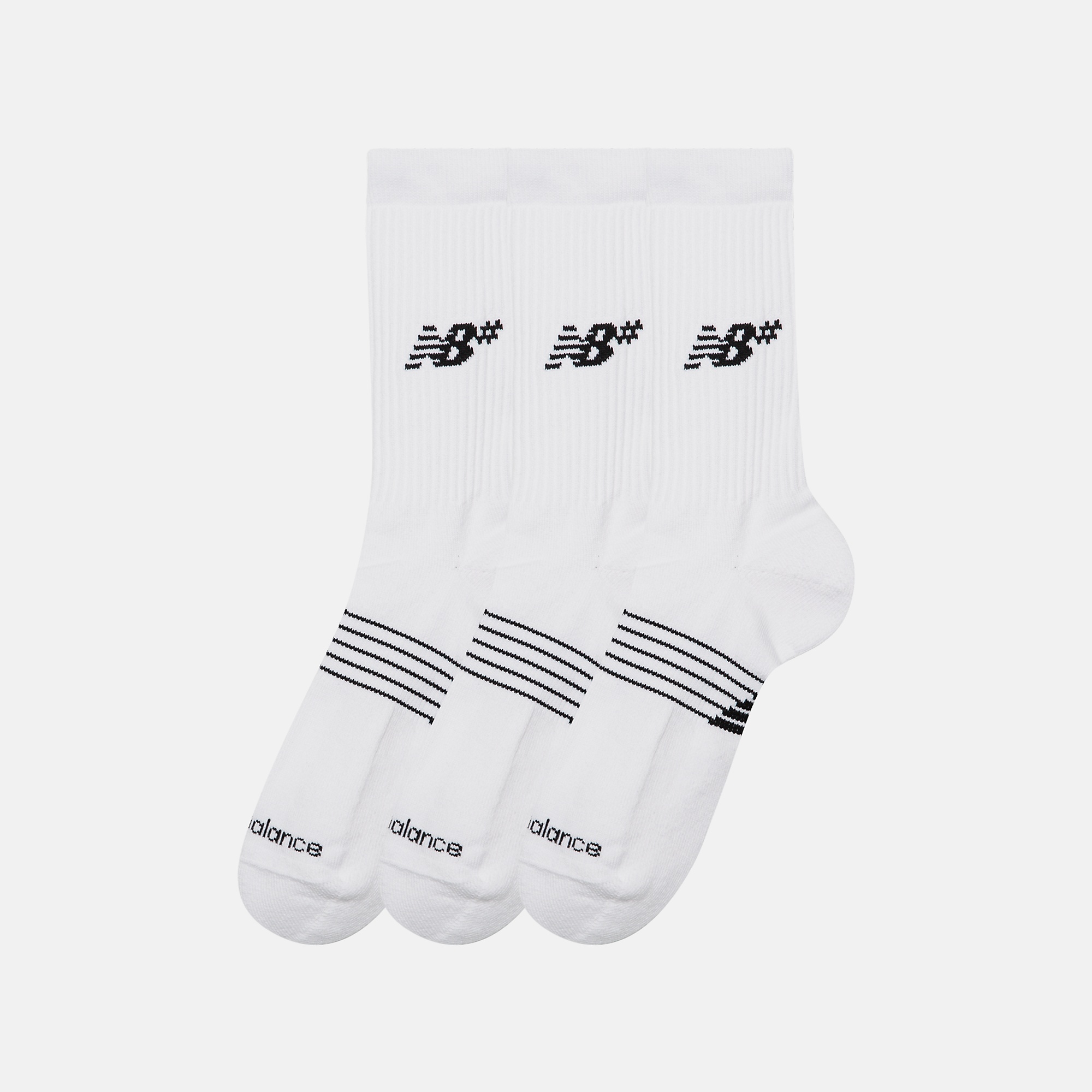 New Balance Active Numeric Crew Socks 3 Pack, AC0048UWT