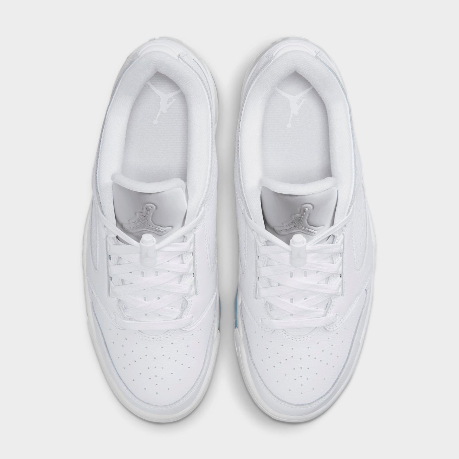Men's Jordan Sixty Plus Low Casual Shoes - White/Black/Pure Platinum - Left shoe facing left. Outside of the shoe. - view 5