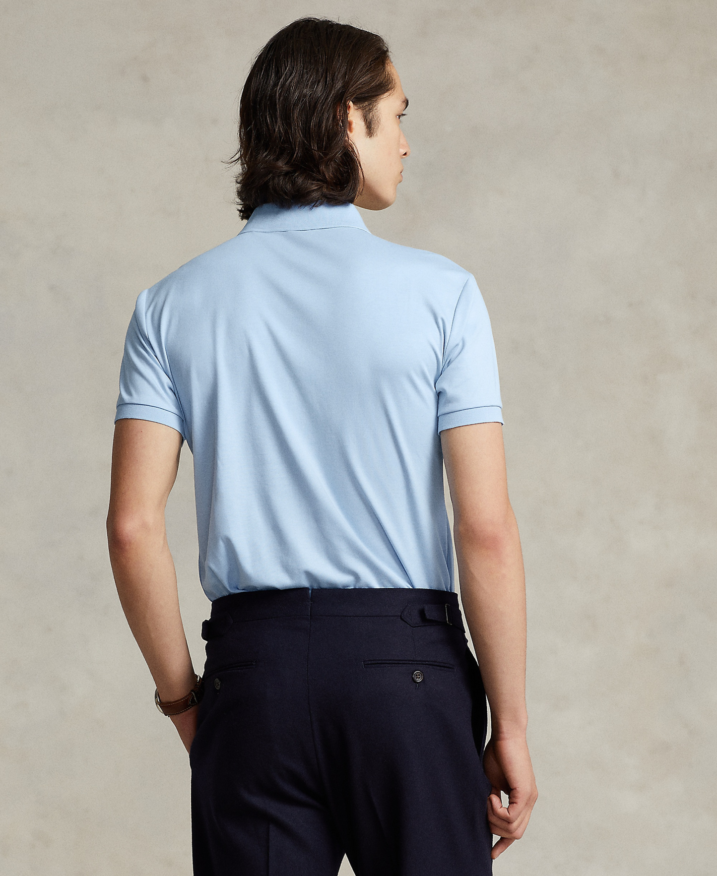 Polo Ralph Lauren Men’s Slim-Fit Soft Cotton Polo Shirt - Office Blue
