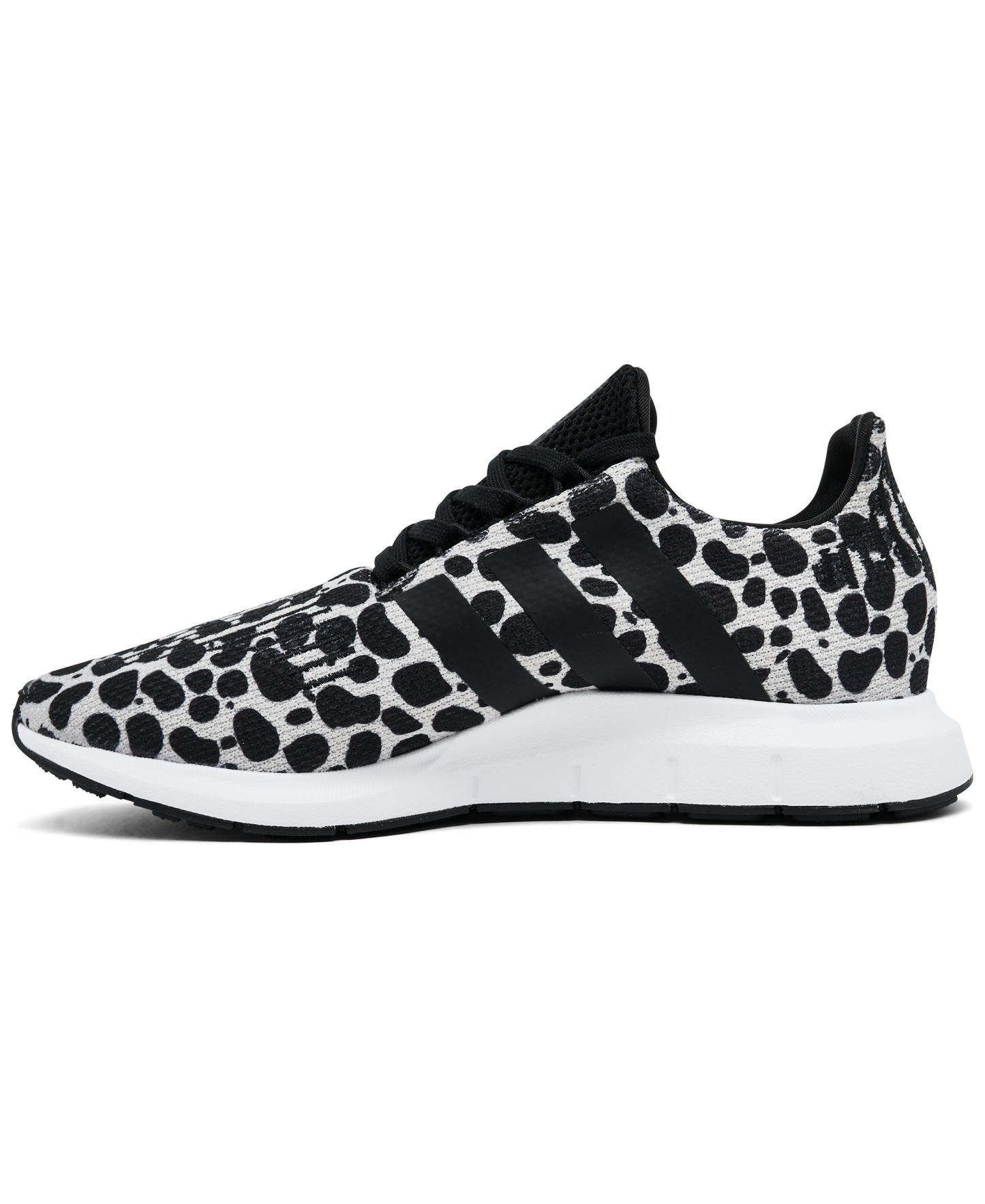 adidas Women's Swift Run 1.0 Animal Print Casual Sneakers from Finish Line - Beige, Core Black, Cloud White