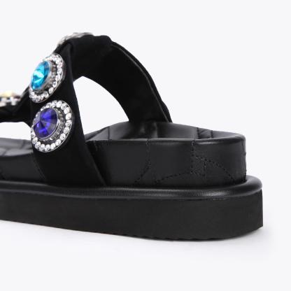 Kurt Geiger London Orson Crystal Sandal - Black - view 4