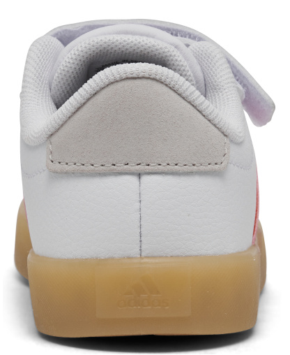 adidas Toddler Girls VL Court 3.0 Fastening Strap Casual Sneakers from Finish Line - White/pink