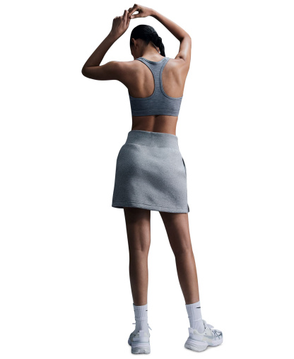 Nike Women's Swoosh Padded Sports Bra - Smoke Grey/White