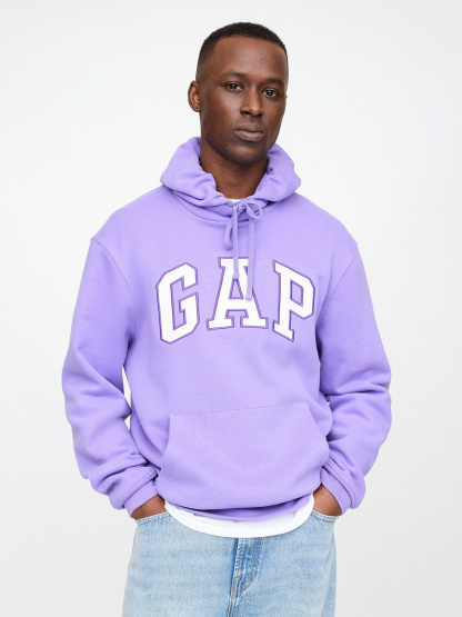 Adult VintageSoft Arch Logo Hoodie - Wisteria blossom