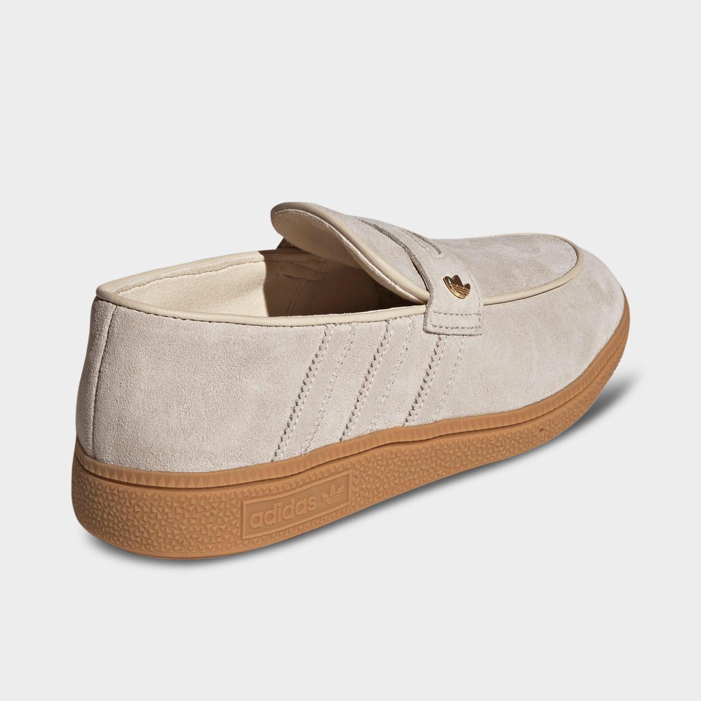 Women's adidas Originals Handball Spezial Loafer Casual Shoes - Part 1 - Wonder White/Wonder White/Gum - Back view