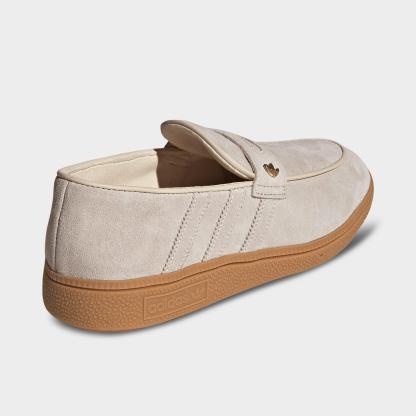 Women's adidas Originals Handball Spezial Loafer Casual Shoes - Part 1 - Wonder White/Wonder White/Gum - Back view