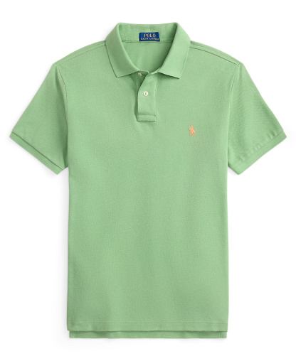 Polo Ralph Lauren Men's Cotton Custom Slim Fit Mesh Polo Shirt - Outback Green