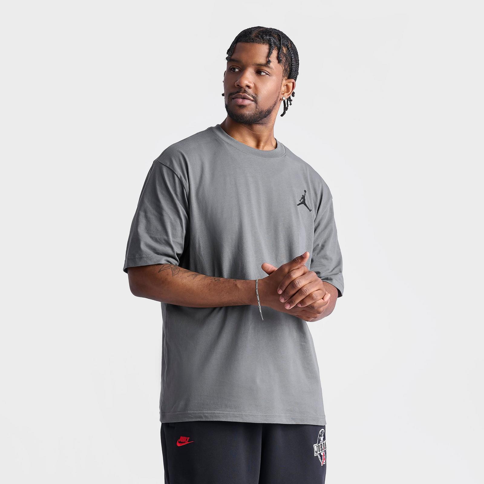 Men's Jordan Embroidered Jumpman T-Shirt - Iron Grey/Black - view 3