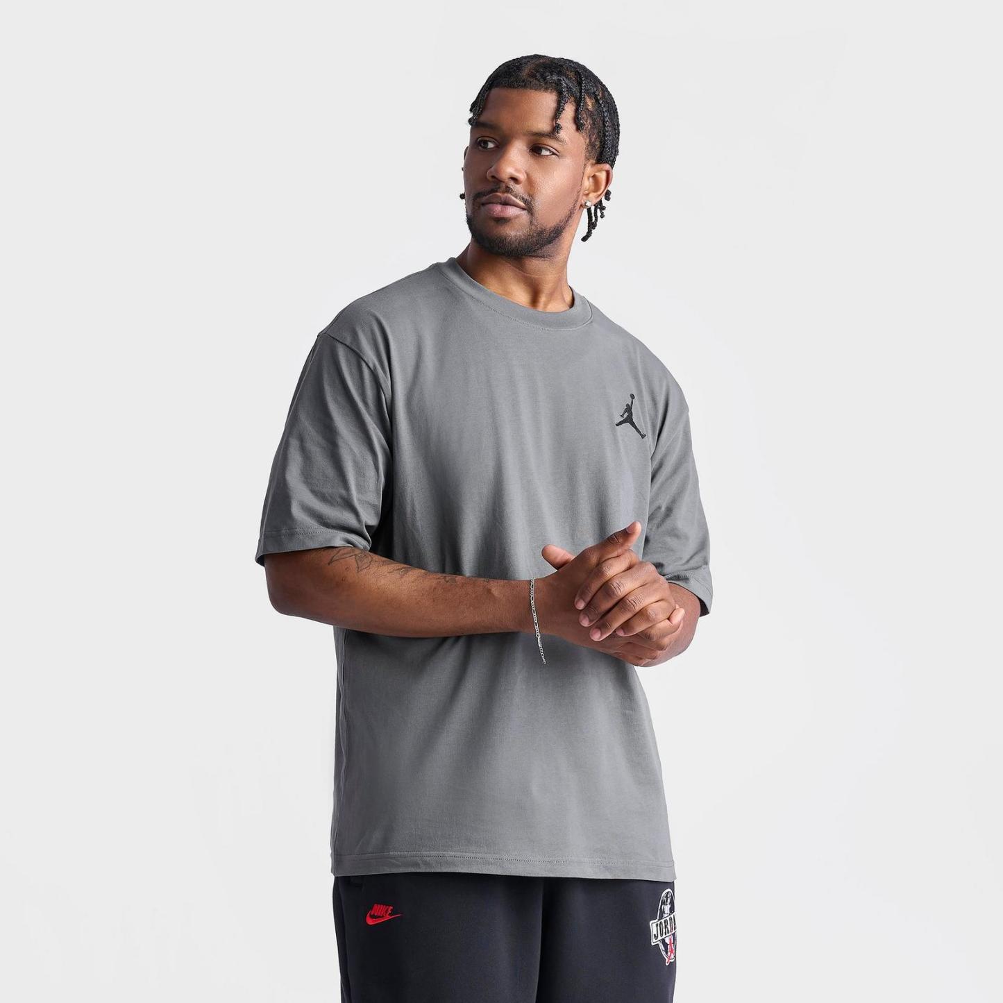 Men's Jordan Embroidered Jumpman T-Shirt - Iron Grey/Black - view 3