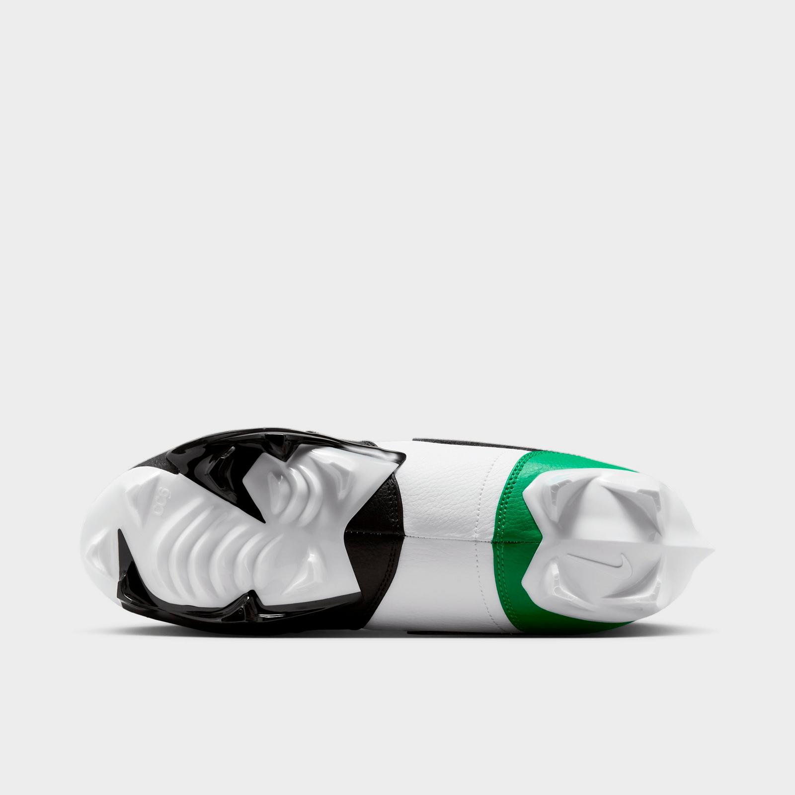 Men's Jordan 1 Low TD Football Cleats - Black/White/Lucky Green - view 6