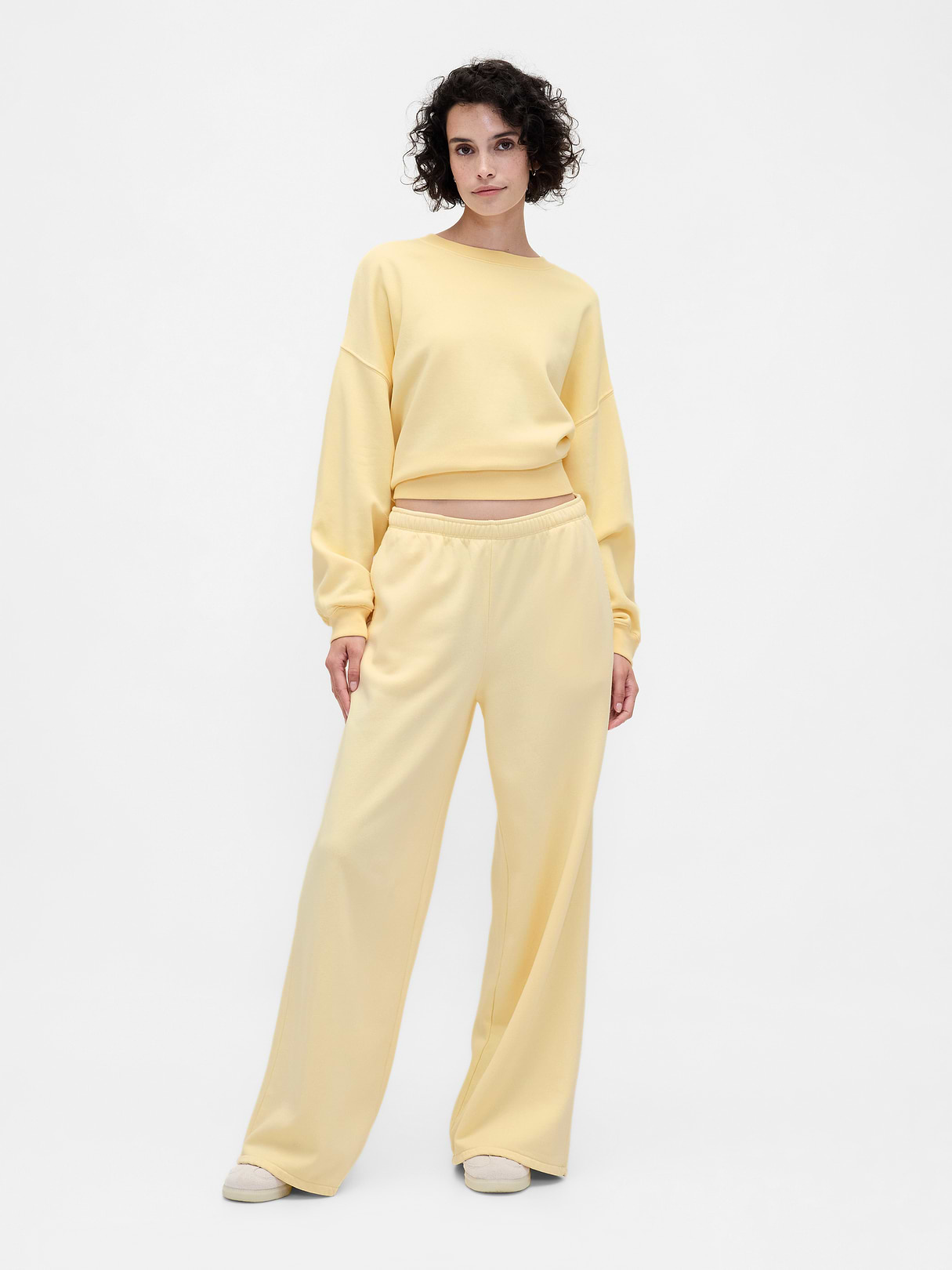 VintageSoft Baggy Sweatpants - Yellow