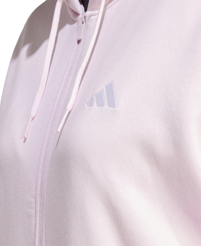 adidas Plus Size Essentials 3-Stripes Full-Zip Fleece Hoodie - Brght Pink