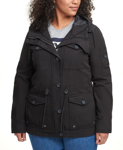 Levi's Women's Hooded Military Jacket - Black