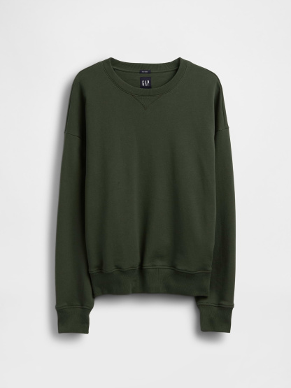 Adult Heavyweight French Terry Oversized Sweatshirt - DEEP DEPTHS GREEN
