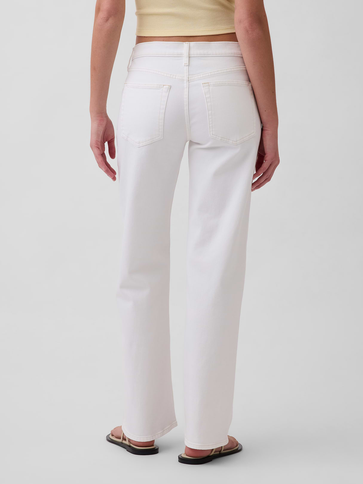 Low Rise '90s Loose Jeans - Fresh white