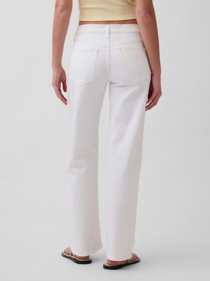 Low Rise '90s Loose Jeans - Fresh white