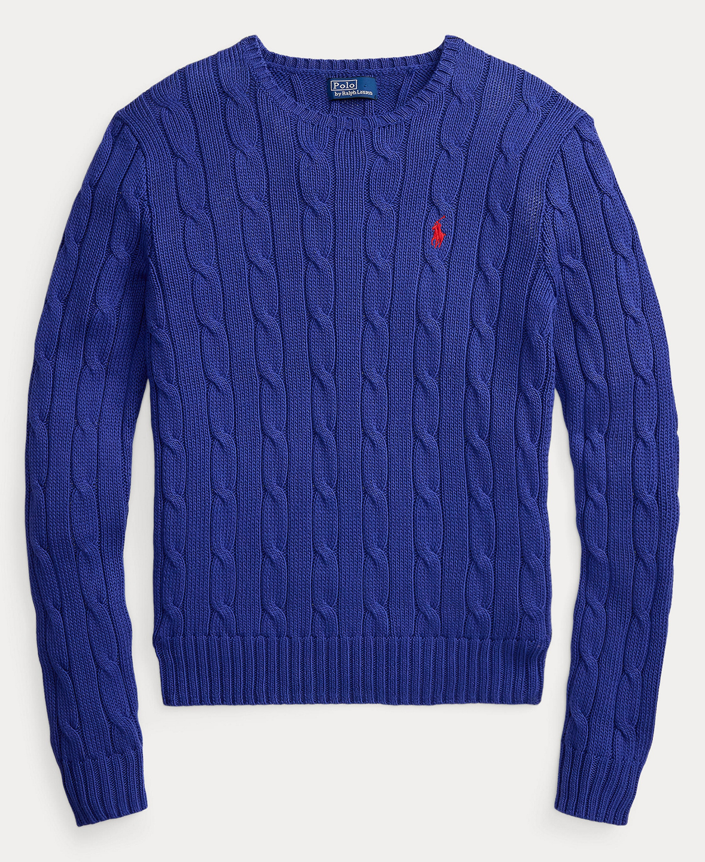 Polo Ralph Lauren Women's Cable-Knit Cotton Crewneck Sweater - Charter Blue