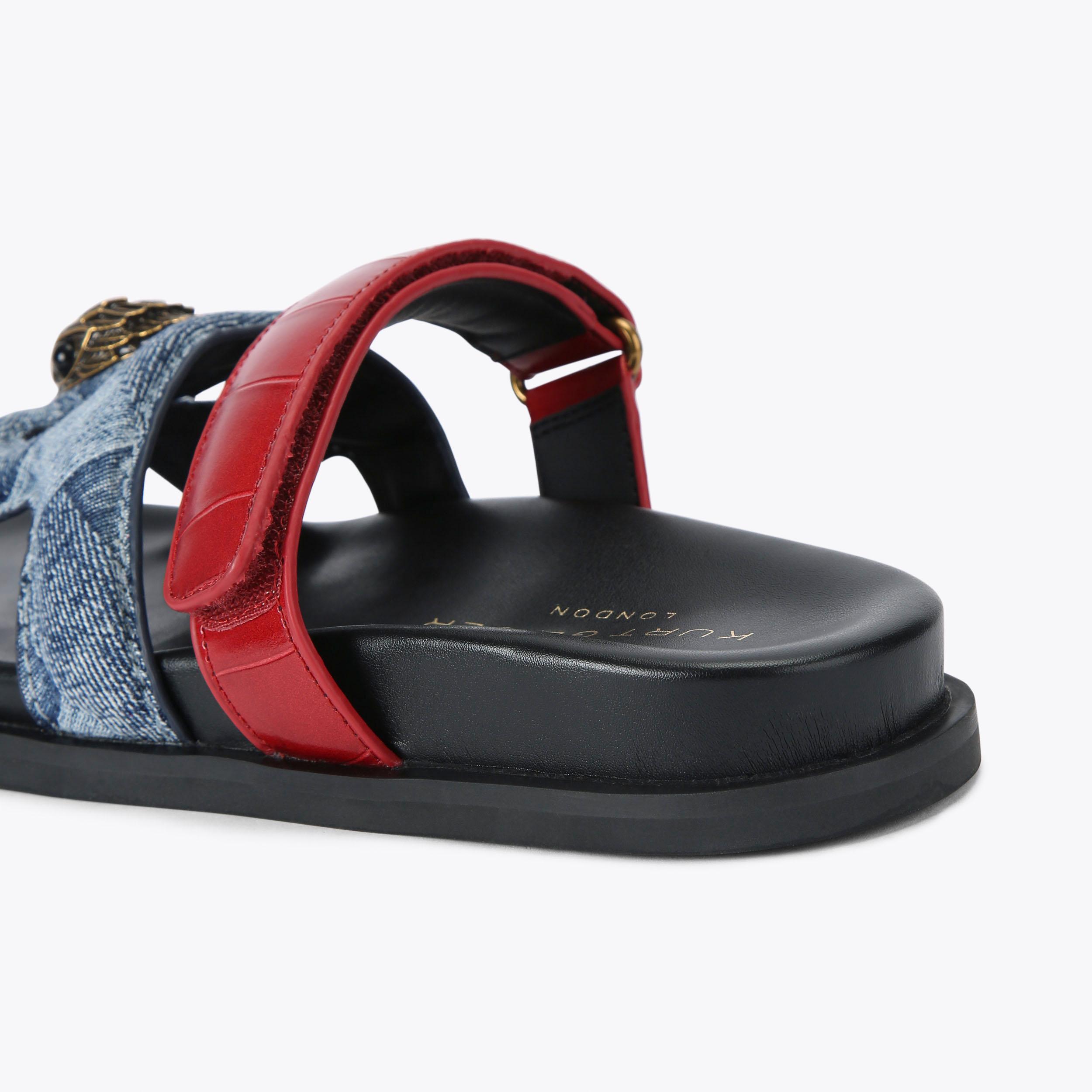 Kurt Geiger London Eagle Cut Out Sandal - Blue - view 4