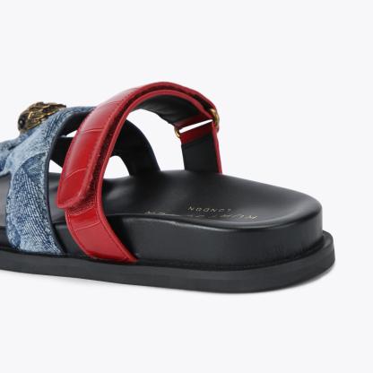 Kurt Geiger London Eagle Cut Out Sandal - Blue - view 4