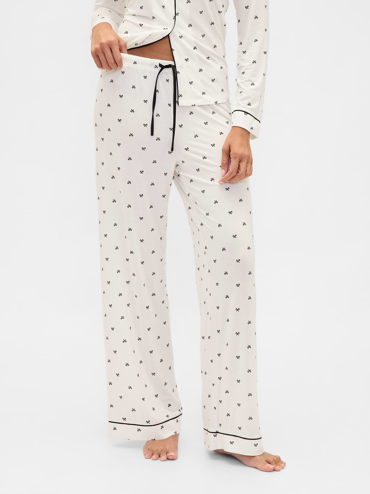 SoftMade Modal PJ Pants - Black bow print