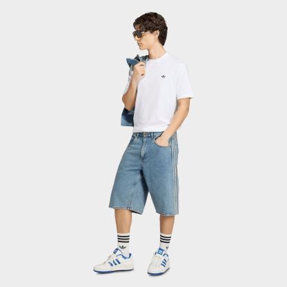 Men's adidas Originals Firebird Adicolor Straight Denim Shorts - Worn Blue Denim