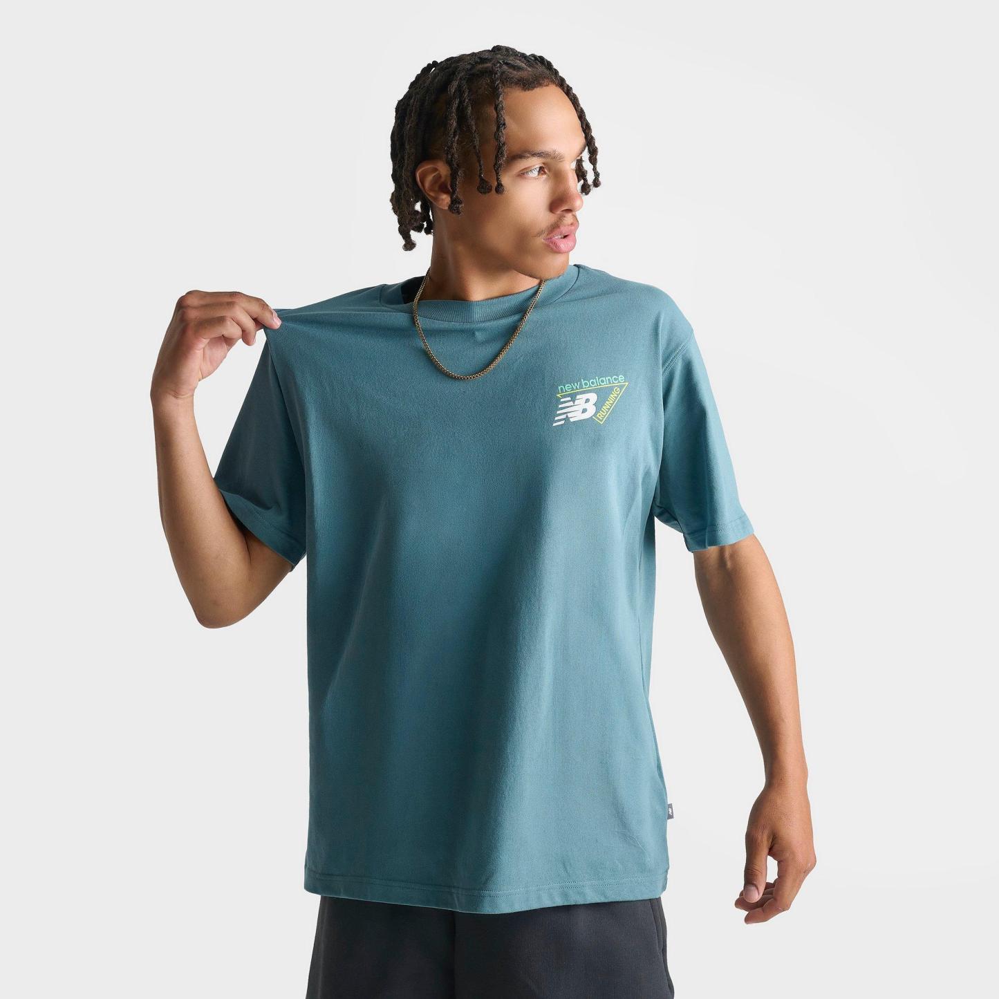 Men's New Balance Heat Map 2000 T-Shirt - Teal - view 3