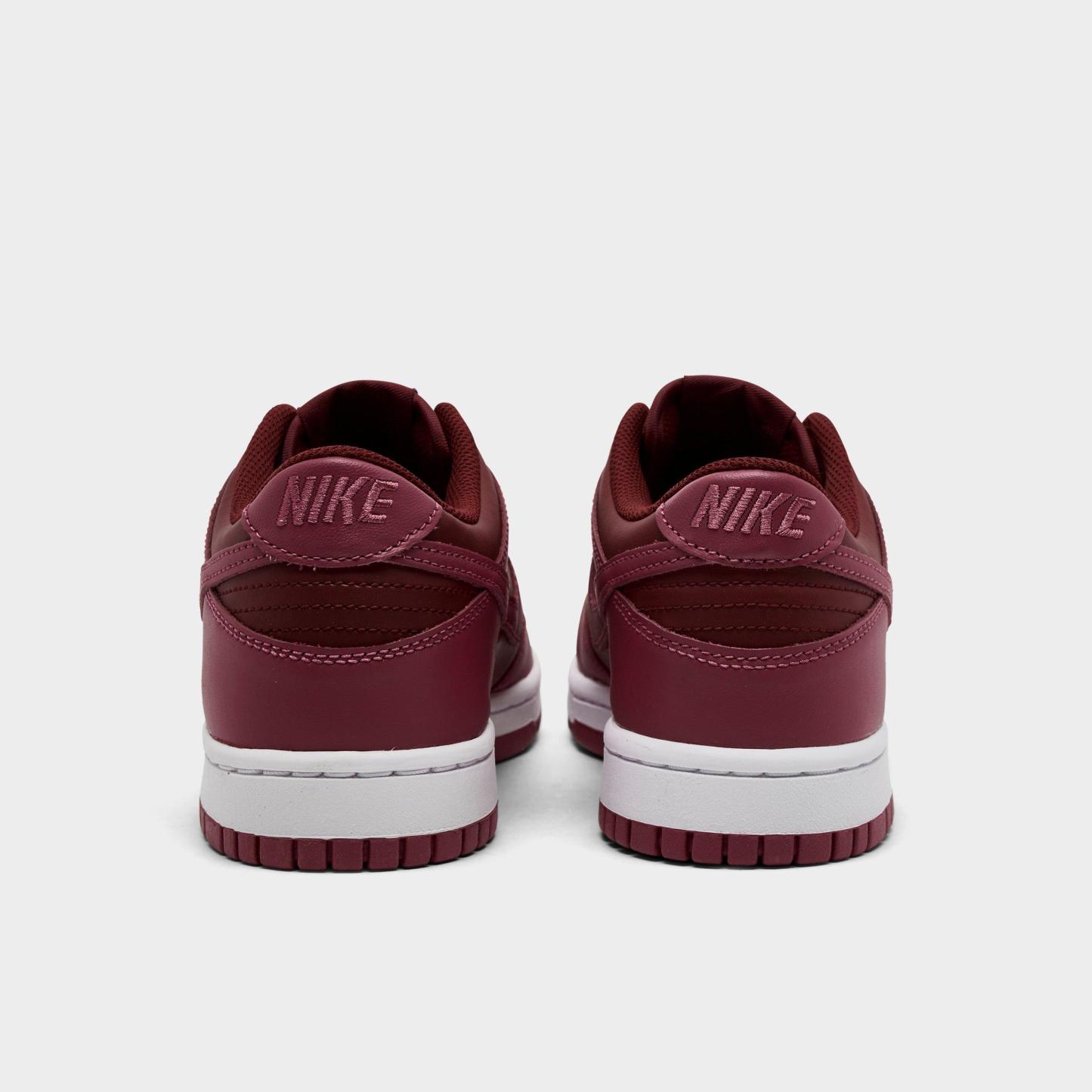 Big Kids' Nithtke Dunk Low Casual Shoes - Part 1 - Team Red/Sweet Beet/White/Sweet Beet - Back view